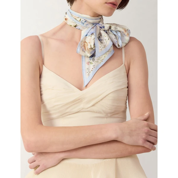 Zimmermann Printed Silk Neck Scarf in Multicolour | Scarves | Coveti, view 2