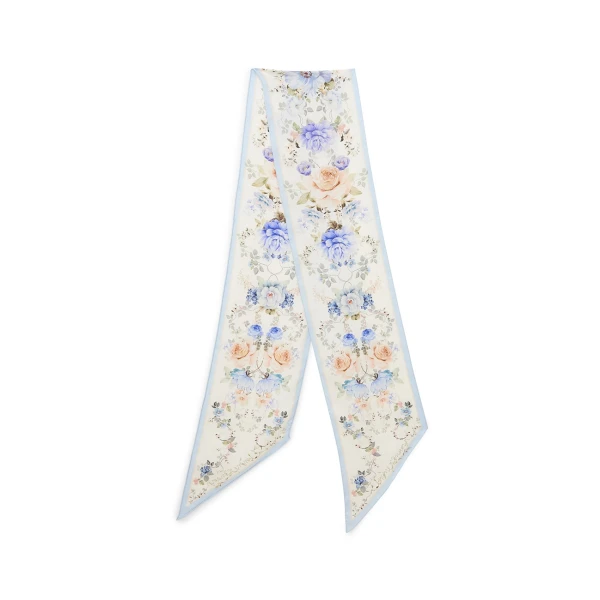 Zimmermann Printed Silk Neck Scarf in Multicolour | Scarves | Coveti, view 3