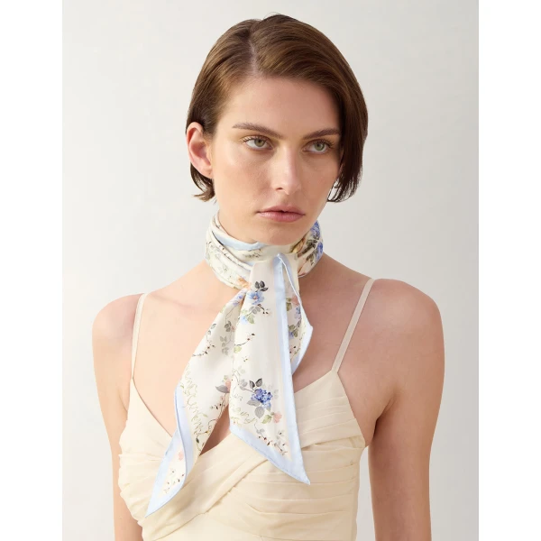 Zimmermann Printed Silk Neck Scarf in Multicolour | Scarves | Coveti, view 6