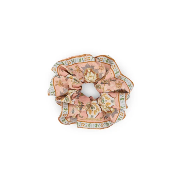Zimmermann Printed Silk Scrunchie in Multicolour, view 3