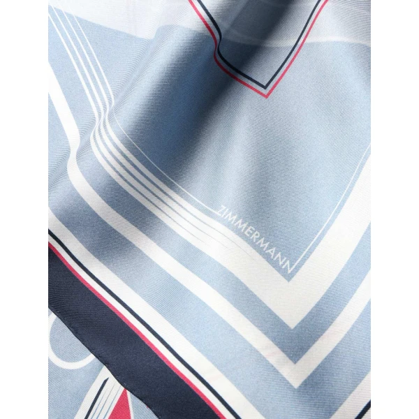 Zimmermann Printed Silk Square 90 in Multicolour, view 5
