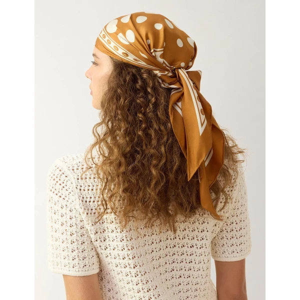 Zimmermann Printed Silk Triangle Scarf in Multicolour | Scarves | Coveti, view 4