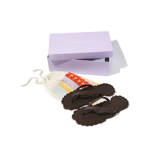 Zimmermann Seafoam Thong Sandal in Brown, view 6