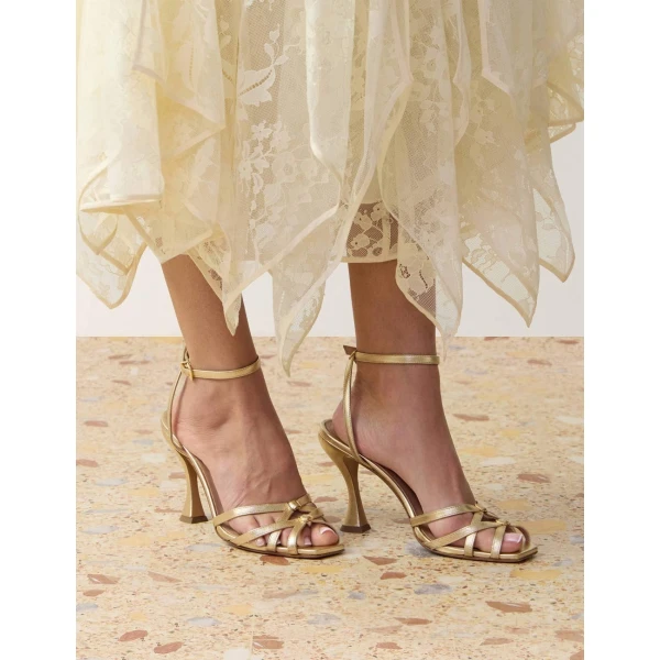 Zimmermann Solstice Sandal 85 in Metallic | Sandals | Coveti, view 2