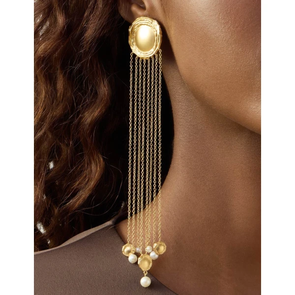 Zimmermann Volute Chandeliers in Gold | Earrings | Coveti, view 4