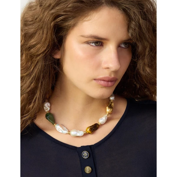 Zimmermann Wish Beaded Necklace in Multicolour | Necklace | Coveti, view 2