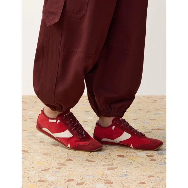 Zimmermann Zyra Low Sneaker in Red | Sneakers | Coveti, view 2