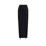 Zuhair Murad Lace-Up Cady Ankle Skirt in Black | Pencil Skirts | Coveti