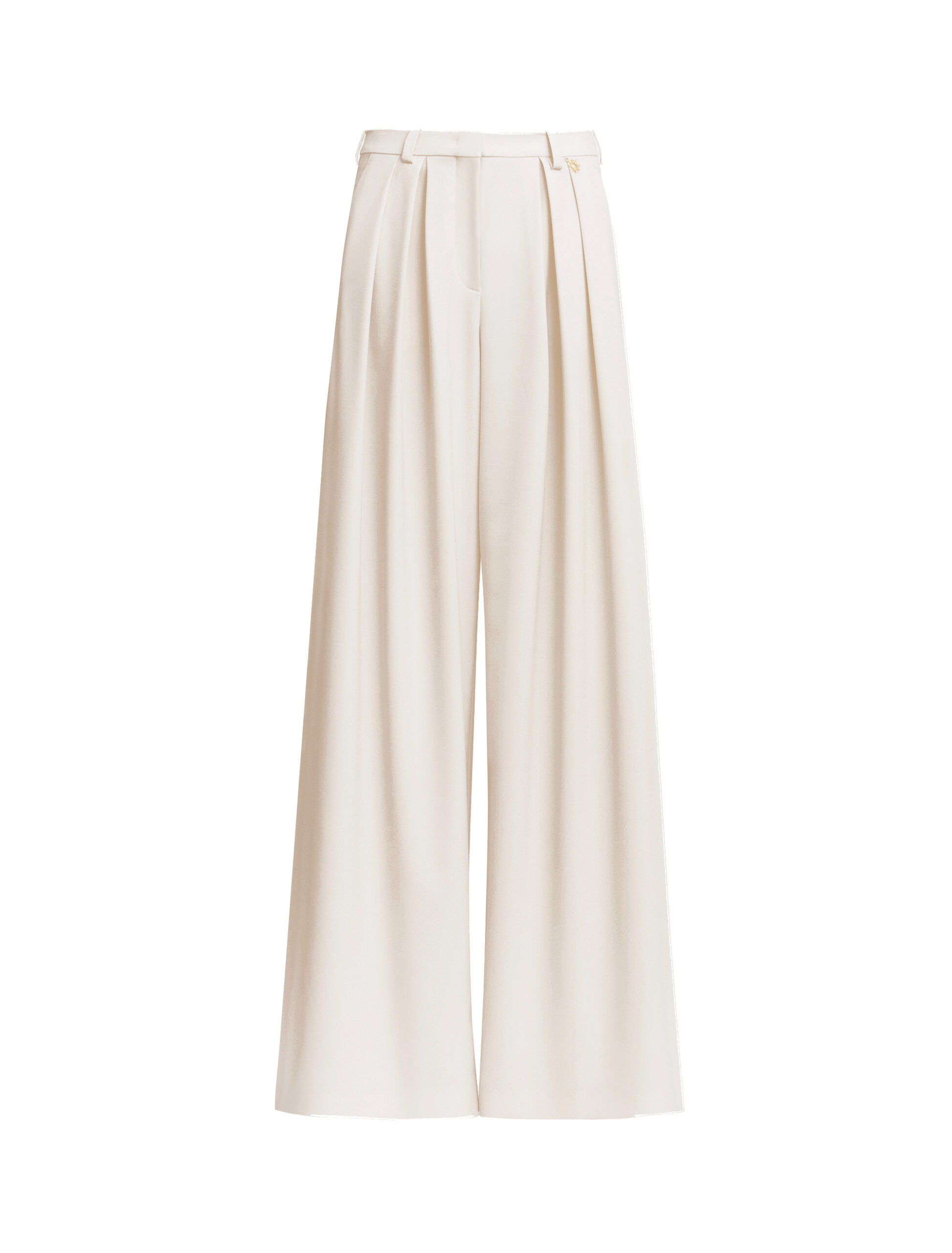Zuhair Murad Wide-Leg Wool Trousers in Eggnog Zuhair Murad Wide-Leg Wool Trousers in Eggnog | Wide-Leg Pants | Coveti