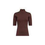 Destree Agathe Wool Knit Top in Brown | Sweaters | Coveti
