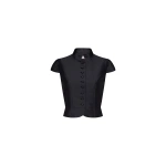 Destree Amoako Satin Cropped Top in Black | Sleeveless & Tank Tops | Coveti