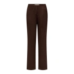 Destree Aria Snake Trousers in Dark Brown | Tailored Pants | Coveti