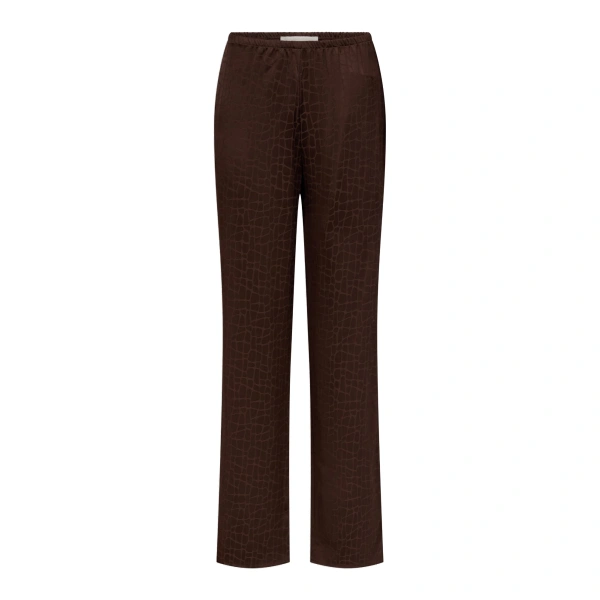 Aria Snake Trousers in Dark Brown