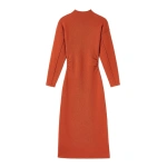 Destree Jade Knit Dress in Rust | Midi Dresses | Coveti