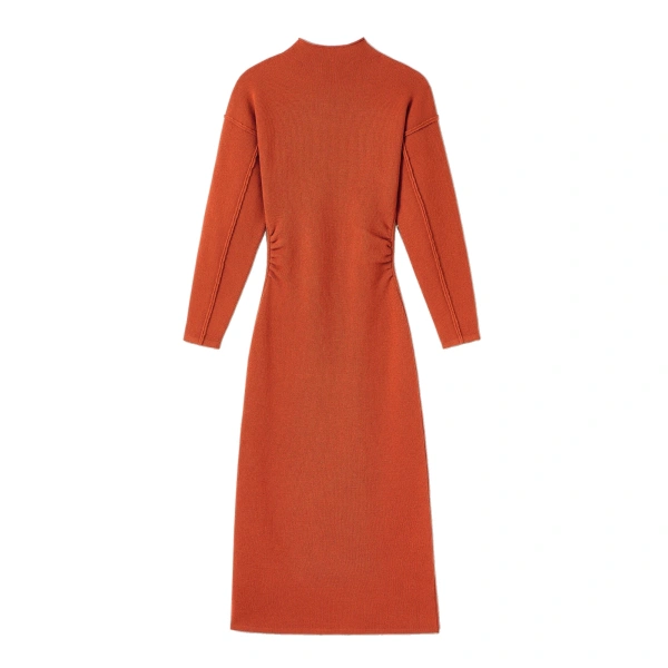 Jade Knit Dress in Rust