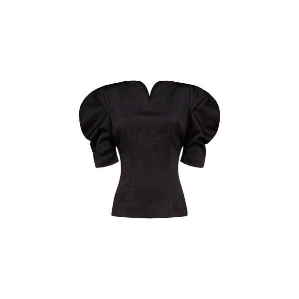 Janet Textured Top in Black