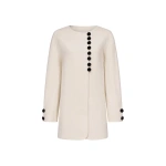 Destree Mathilde Coat in Ecru | Wool & Cashmere Coats | Coveti