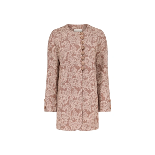 Mathilde Paisley Coat in Brown