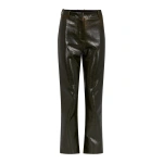 Destree Talia Coated Trousers in Moss | Tailored Pants | Coveti