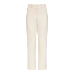 Destree Talia Tapered Tailored Trousers in Ecru | Tailored Pants | Coveti