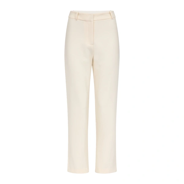 Talia Tapered Tailored Trousers in Ecru