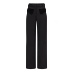 Destree Tina Stretch Straight Trousers in Black | Tailored Pants | Coveti