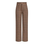 Destree Yoshitomo Checked Straight-Leg Trousers in Camel | Tailored Pants | Coveti