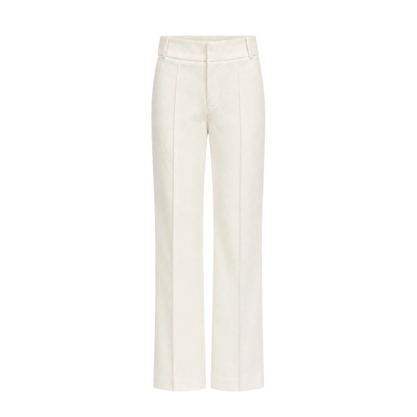 Destree Yoshitomo Faille Trousers in White | Tailored Pants | Coveti