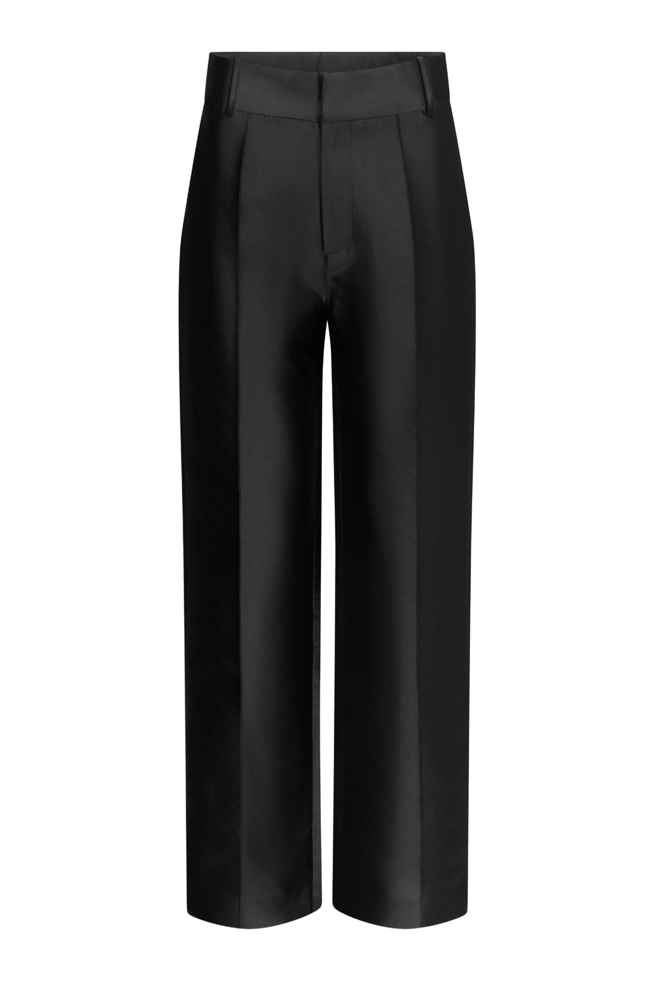 Destree Yoshitomo Satin Wide-Leg Trousers in Black Destree Yoshitomo Satin Wide-Leg Trousers in Black | Wide-Leg Pants | Coveti
