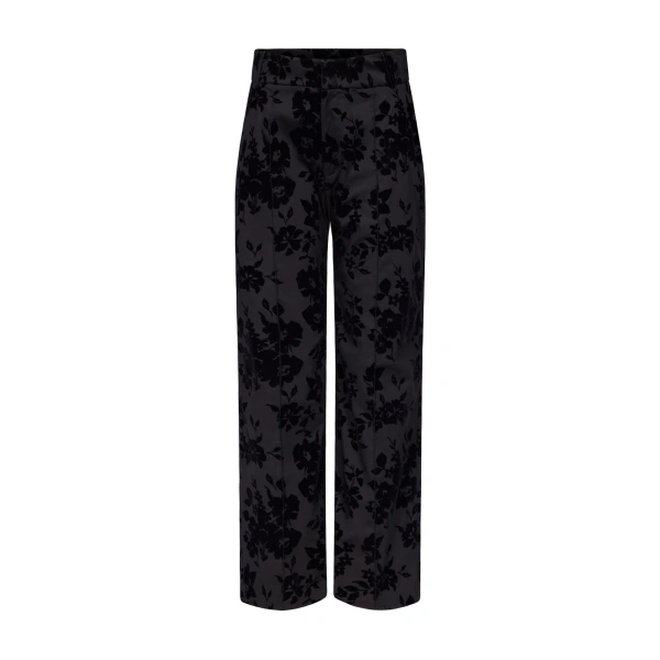 Yoshitomo Soft Adorned Cotton Trousers in Black