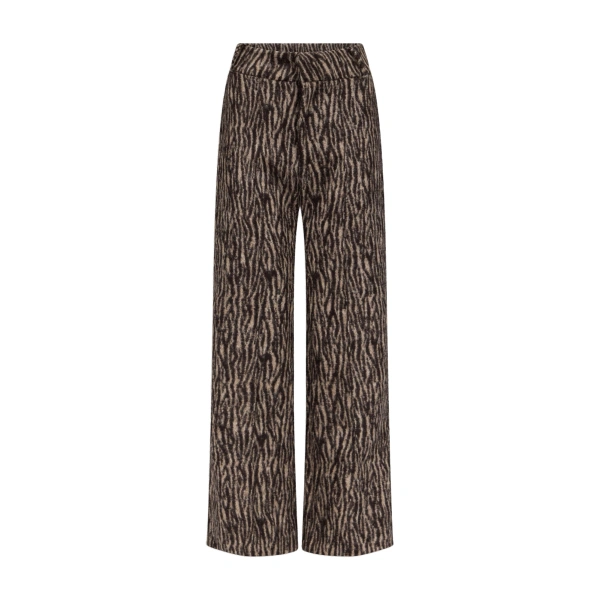 Yoshitomo Tiger Wool Trousers in Brown
