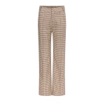Destree Yoshitomo Virgin Wool Straight Trousers in Beige and Brown | Tailored Pants | Coveti