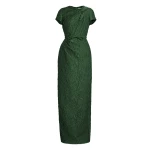 Erdem Cloque Jacquard Draped Gown | Evening Gowns | Coveti