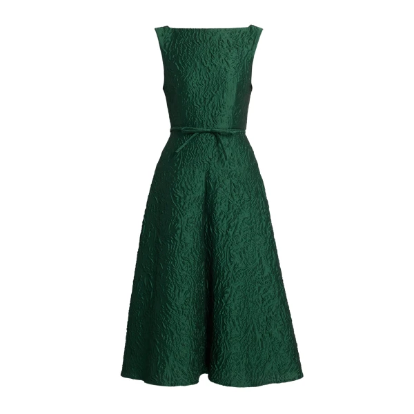 Cloque Jacquard Midi Dress