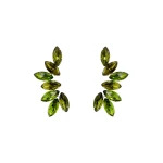 Erdem Crystal Earrings in Green Crystal | Earrings | Coveti