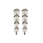 Erdem Crystal Long Earring in Black and Clear Crystal | Earrings | Coveti