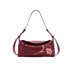 Erdem East West Bloom Bag in Cherry Leather | Shoulder & Crossbody Bags | Coveti