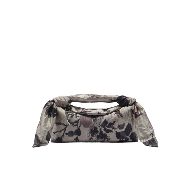 Erdem East West Bloom Bag in Fonteyn Rose Textured Satin | Shoulder & Crossbody Bags | Coveti