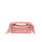 Erdem East West Bloom Bag in Peony Textured Satin | Shoulder & Crossbody Bags | Coveti