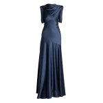 Erdem Embellished Satin Draped Gown | Evening Gowns | Coveti