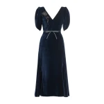 Erdem Embellished Velvet Midi Dress | Midi Dresses | Coveti