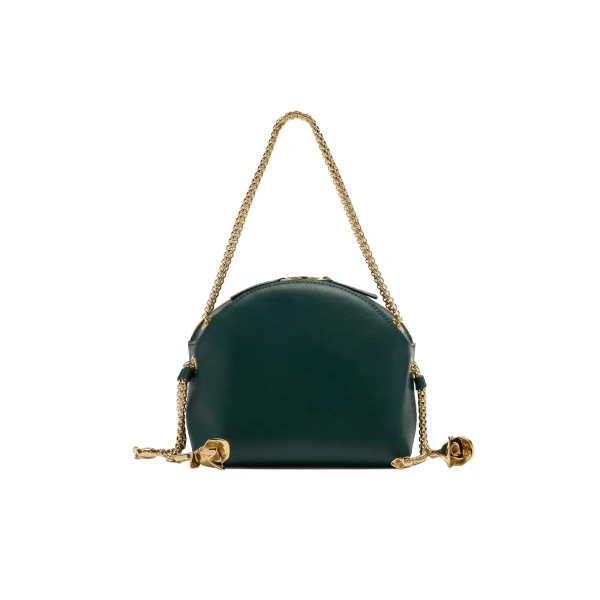 Erdem Flora Chain Bag in Green Leather | Shoulder & Crossbody Bags | Coveti