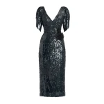 Erdem Floral Applique Sequin Midi Pencil Dress | Midi Dresses | Coveti