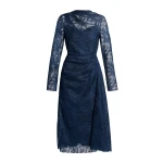 Erdem Floral Lace Draped Midi Dress | Midi Dresses | Coveti