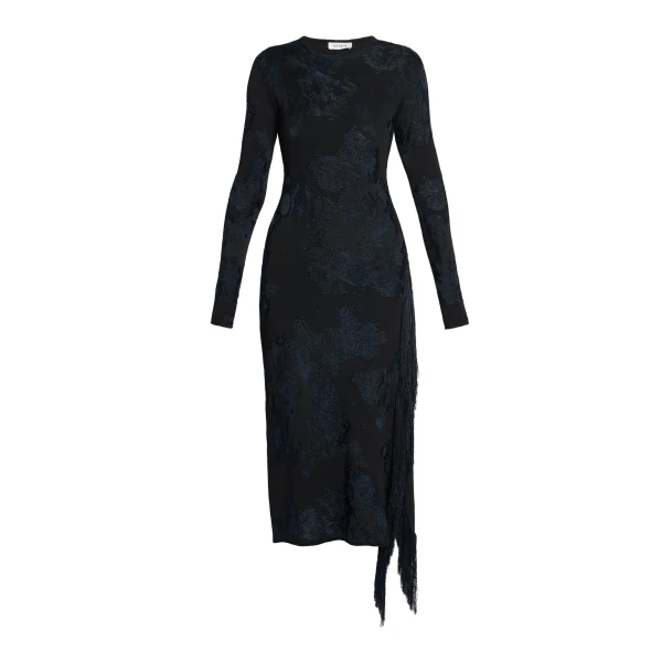 Knit Jacquard Midi Dress
