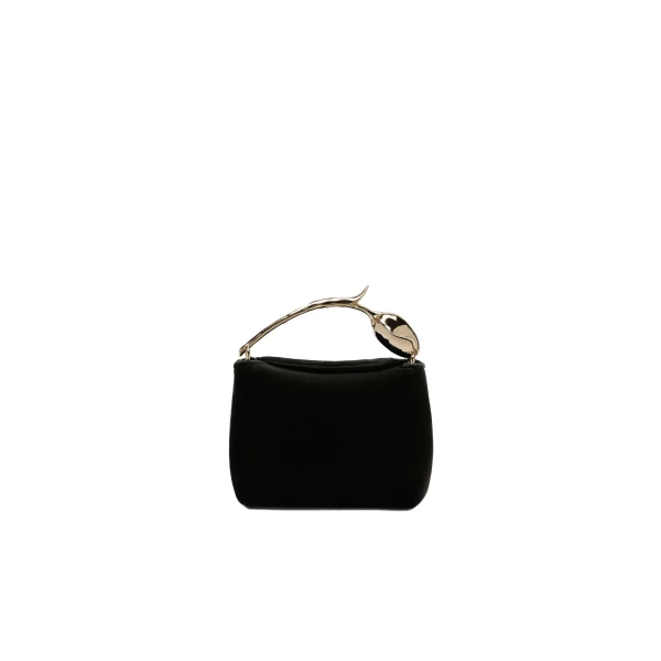Erdem Micro Bloom Bag in Black Velvet | Mini Bags | Coveti