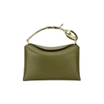 Erdem Midi Bloom Bag in Khaki Leather | Totes & Top-Handle Bags | Coveti