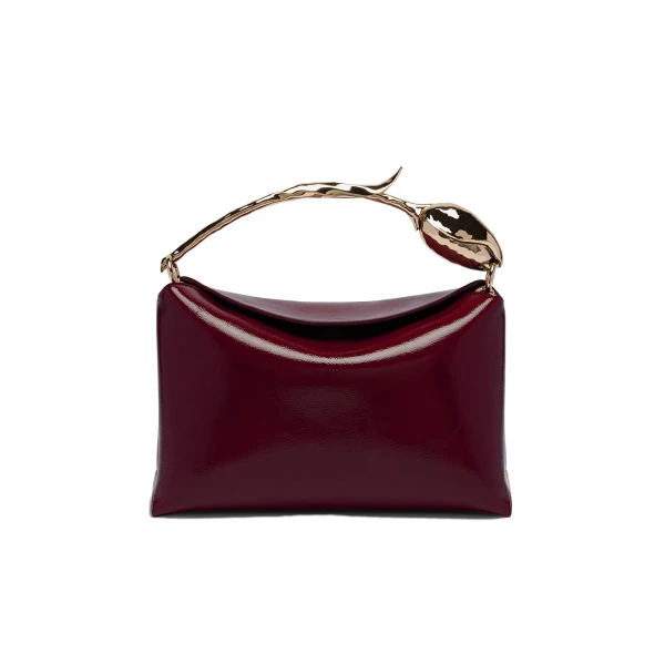 Midi Bloom Bag in Ruby Patent Leather
