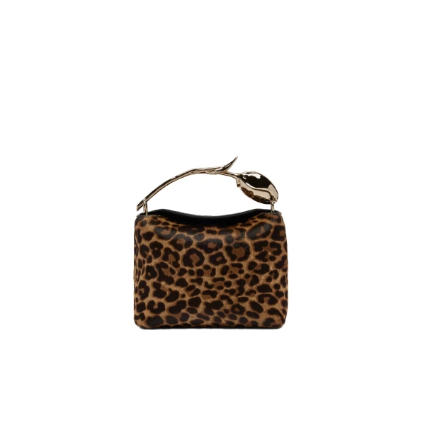 Erdem Mini Bloom Bag in Leopard Ponyskin | Mini Bags | Coveti