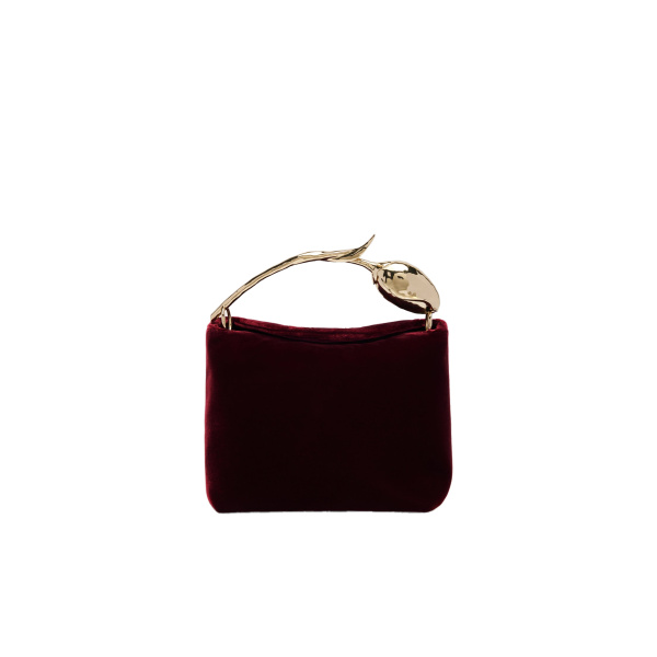 Erdem Mini Bloom Bag in Malbec Velvet | Mini Bags | Coveti